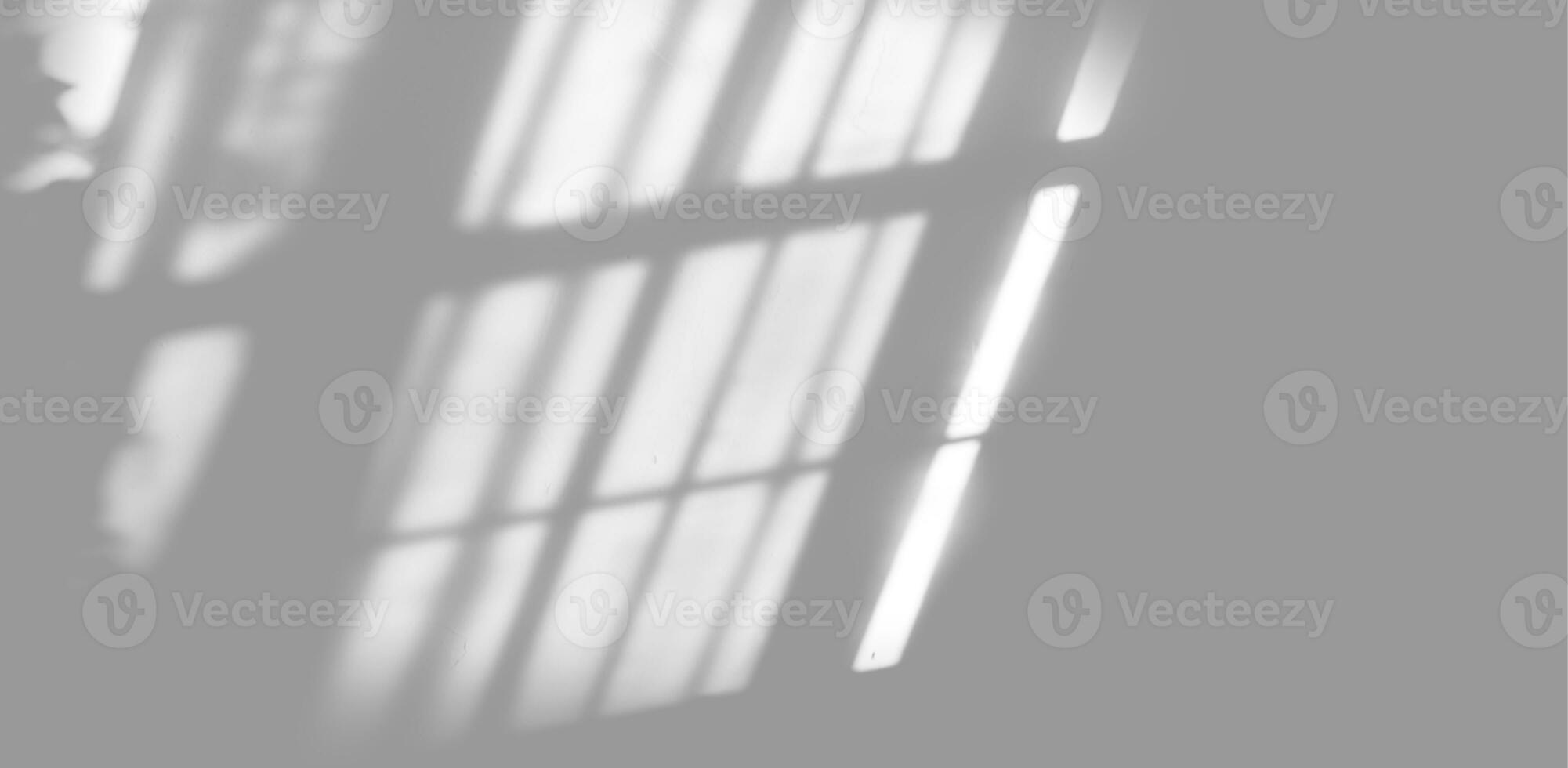 blur background. Abstract shadow of the window in morning light on white wall texture photo