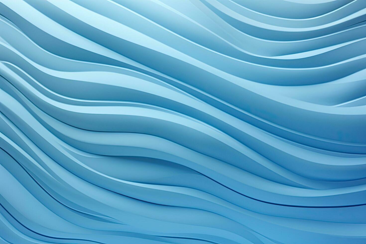 Abstract blue wavy background. 3d rendering, 3d illustration, Blue background texture, wavy sea color pattern, AI Generated photo