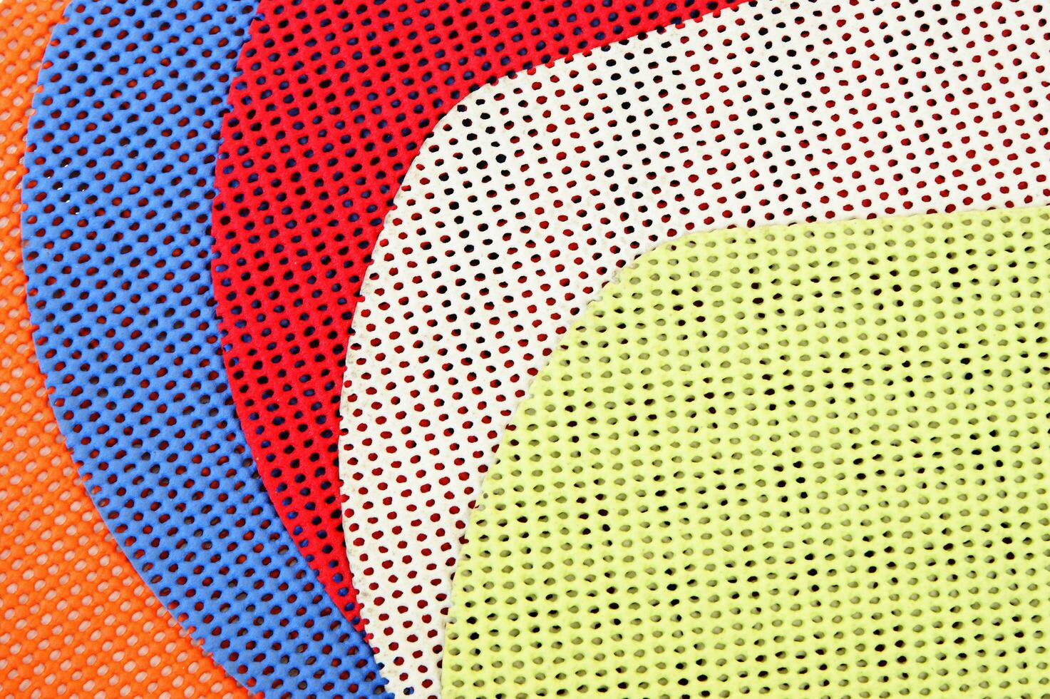 a group of colorful polka dot fabric photo