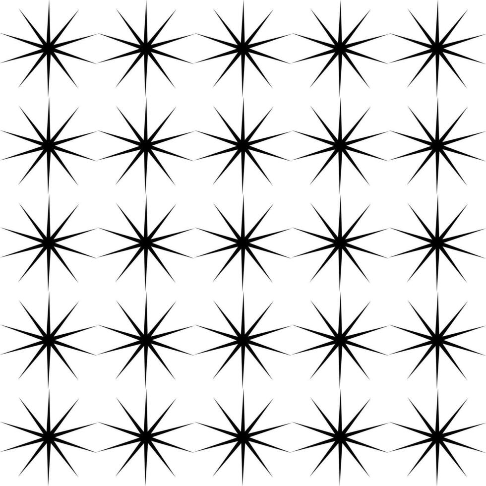 Seamless pattern with stars. Black and white background. duotone graphic design. vector