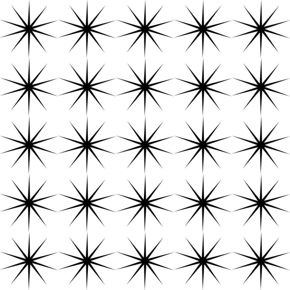 Seamless pattern with stars. Black and white background. duotone graphic design. vector