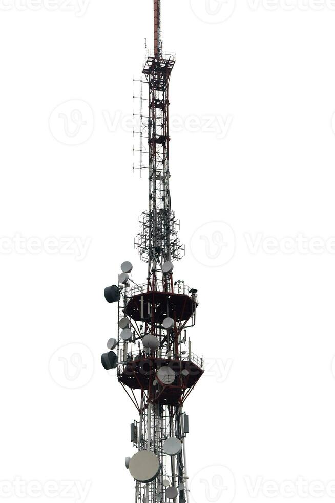 TV tower on white. photo