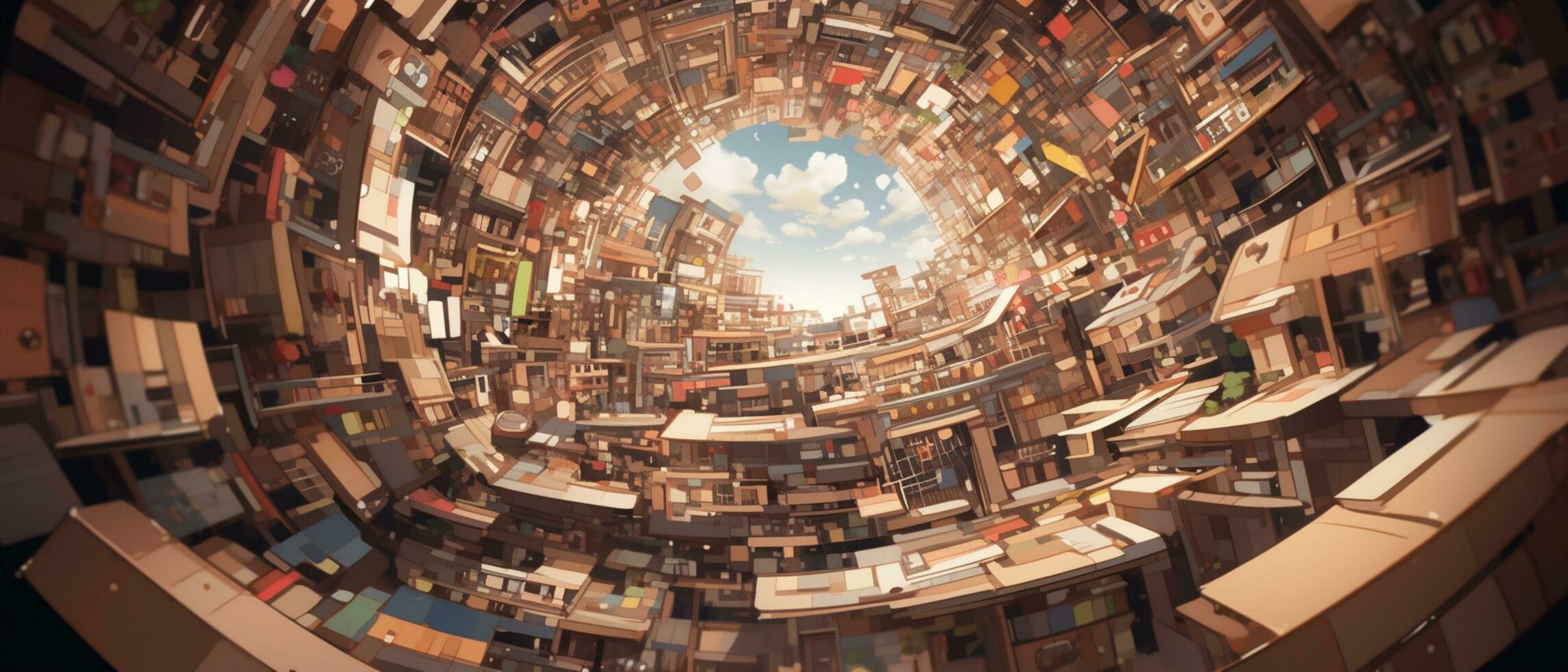abstract building background cartoon design photo