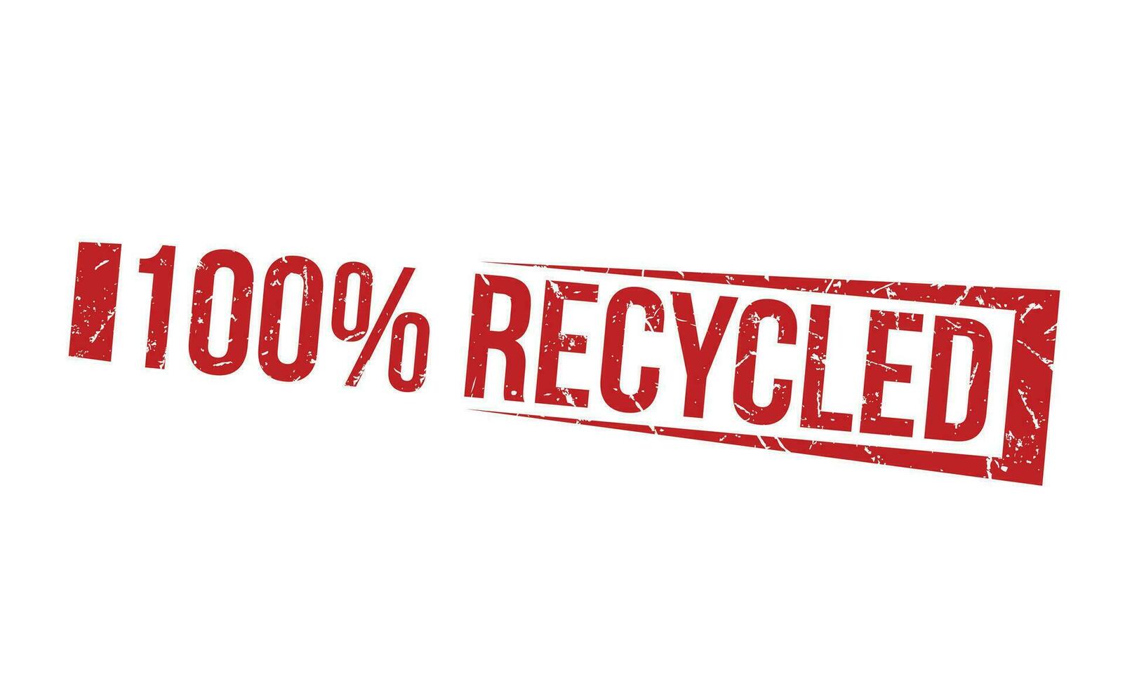 100 Percentage Recycled grunge rubber stamp on white background. 100 Percentage Recycled Rubber Stamp. vector