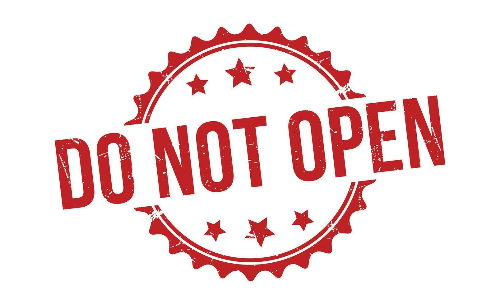 hacer no abierto sello rojo caucho sello en blanco antecedentes. hacer no abierto sello signo. hacer no abierto estampilla. vector