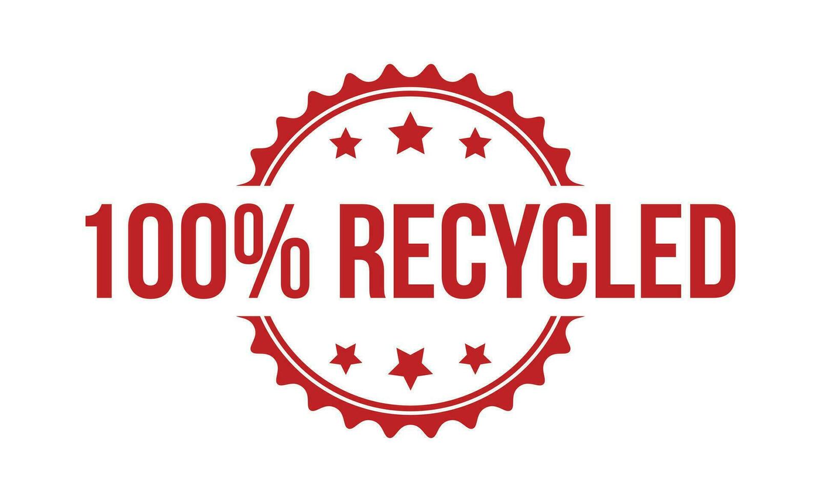 100 Percentage Recycled grunge rubber stamp on white background. 100 Percentage Recycled Rubber Stamp. vector