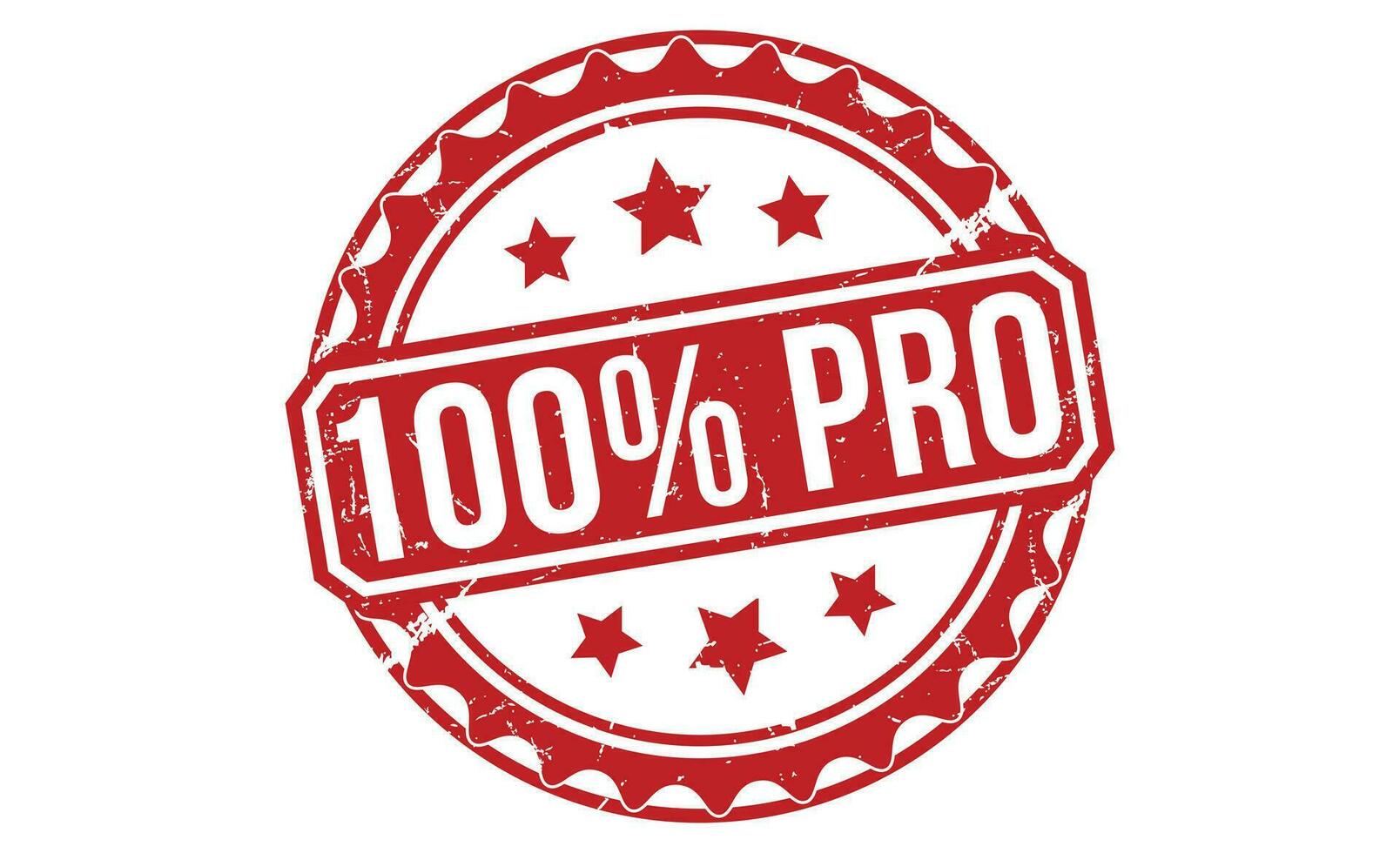 100 Percentage Pro Red Rubber Stamp vector design.