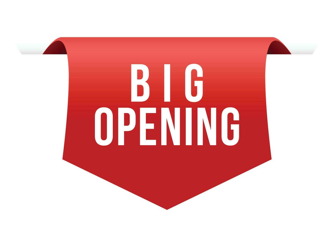 Vector illustration modern big opening banner, Isolated web element.