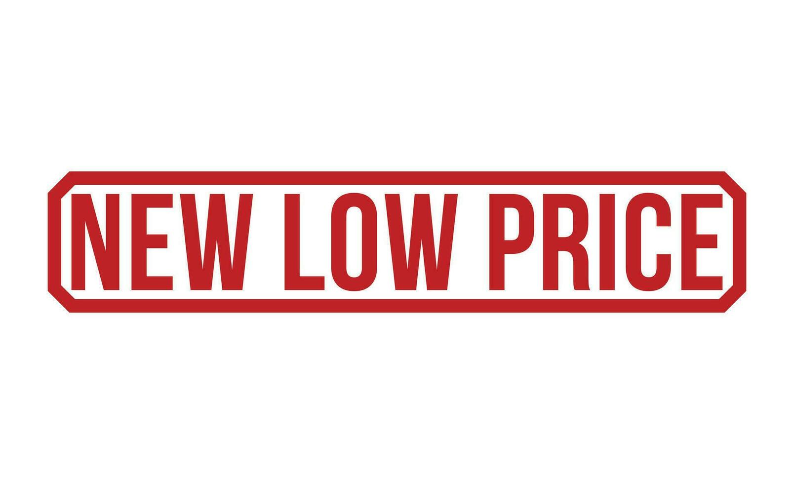 New Low Price Red Rubber Stamp vector design.