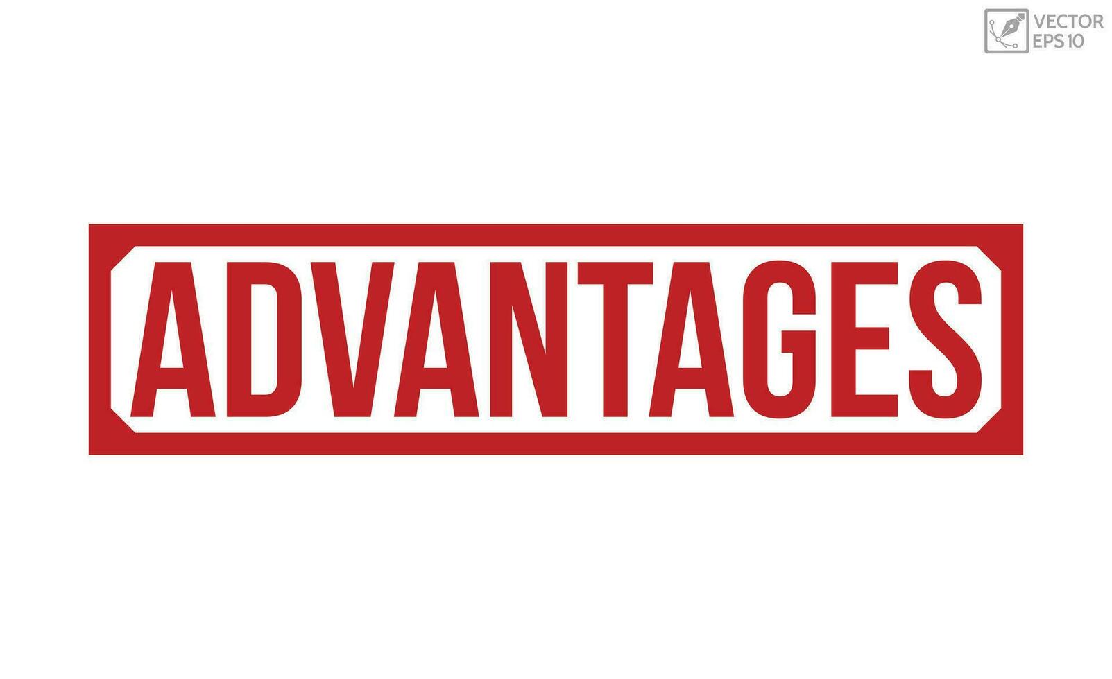 Advantages stamp red rubber stamp on white background. Advantages stamp sign. Advantages stamp. vector