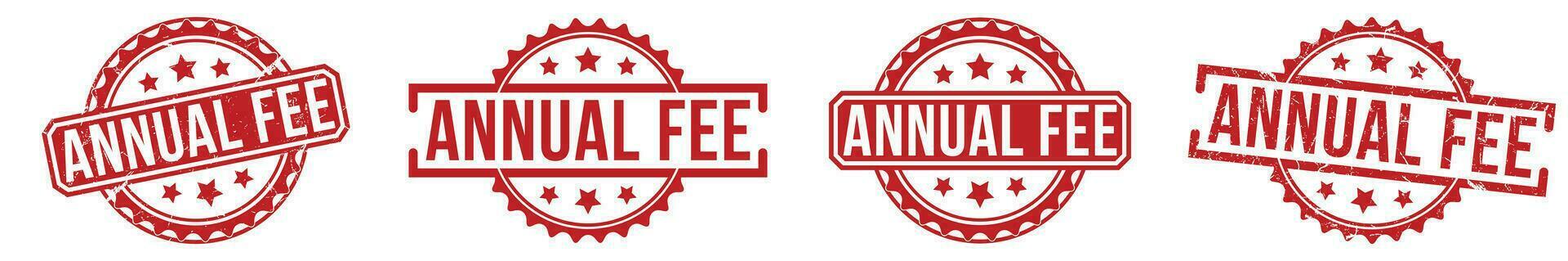 Annual Fee stamp red rubber stamp on white background. Annual Fee stamp sign. Annual Fee stamp. vector