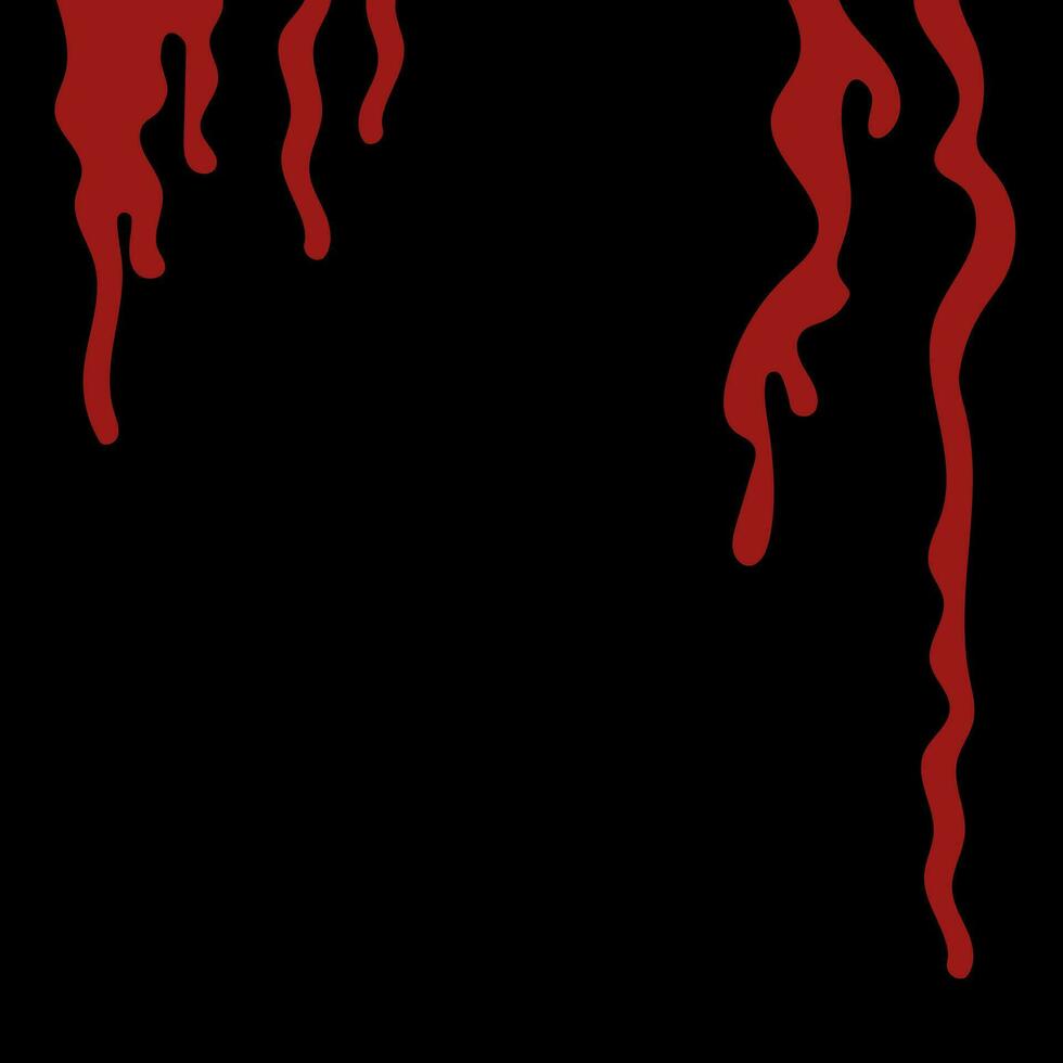 Splash of blood on black background. Concept of horror and Halloween. Vector illustration