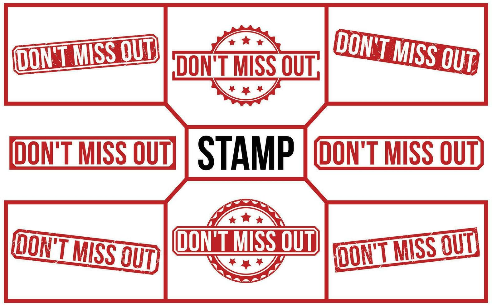 Don't Miss Out stamp red rubber stamp on white background. Don't Miss Out stamp sign vector