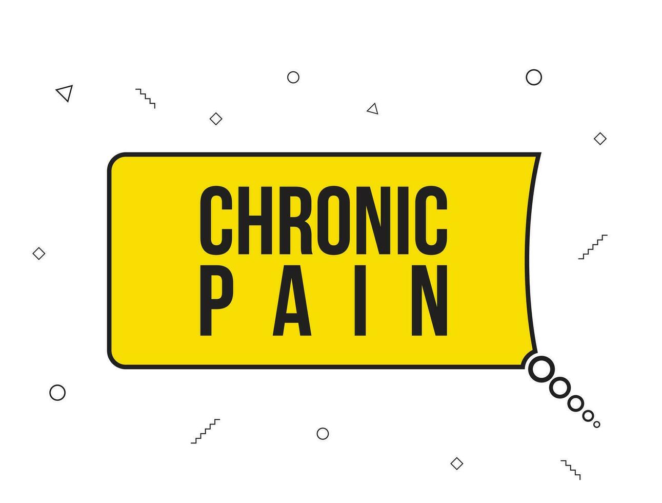 Chronic Pain message on ribbon banner. Vector illustration.