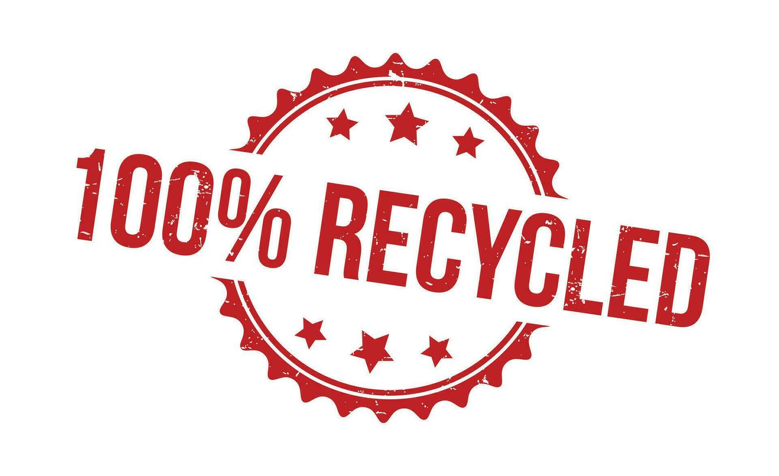 100 Percentage Recycled grunge rubber stamp on white background. 100 Percentage Recycled Rubber Stamp. vector