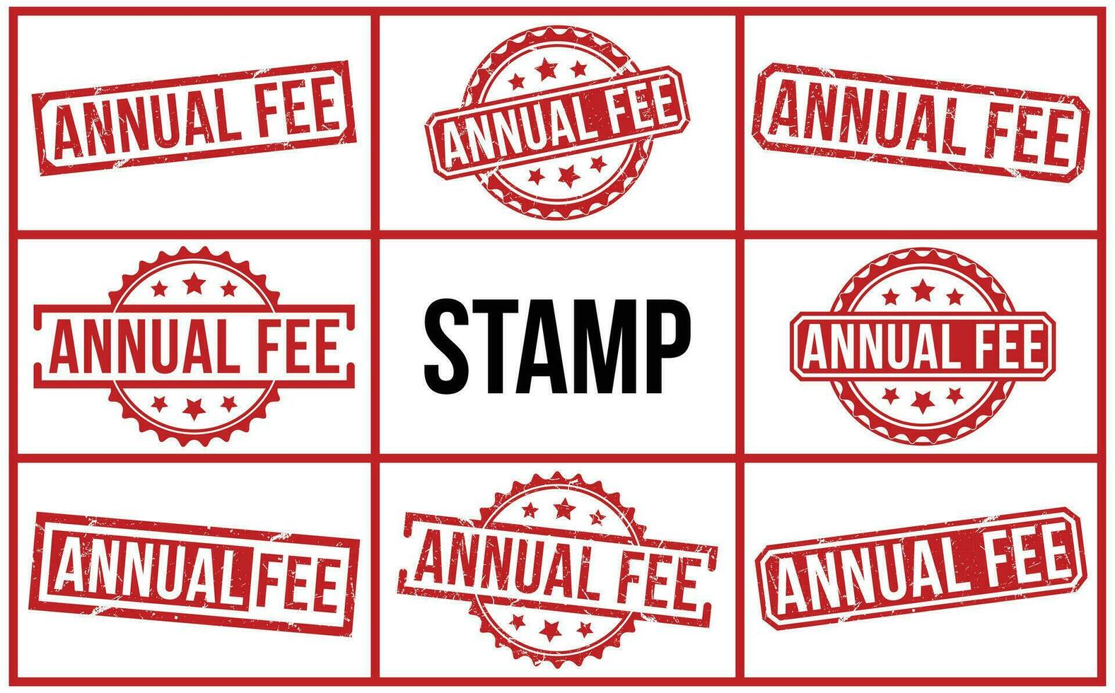 Annual Fee stamp red rubber stamp on white background. Annual Fee stamp sign. Annual Fee stamp. vector