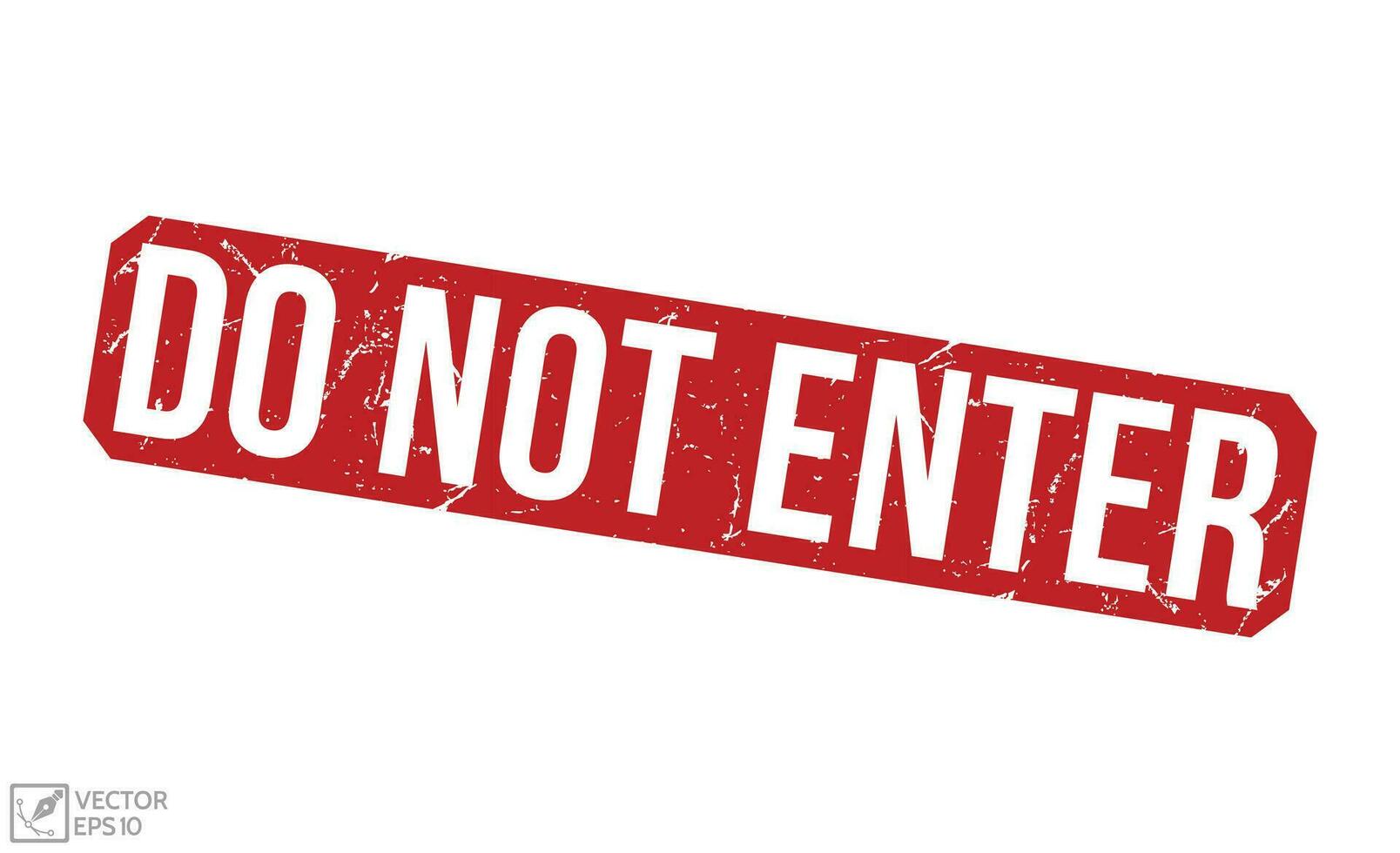 Do Not Enter rubber stamp vector illustration on white background