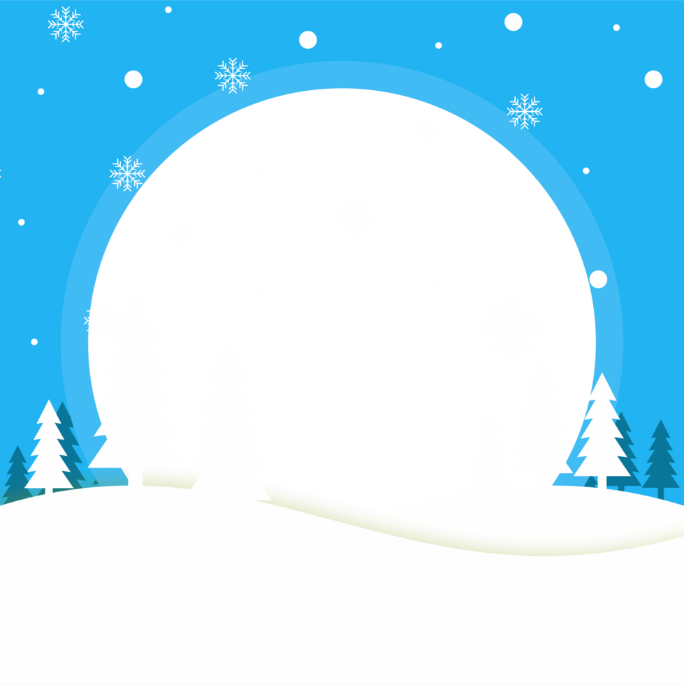 winter frame transparent lanscape border background png