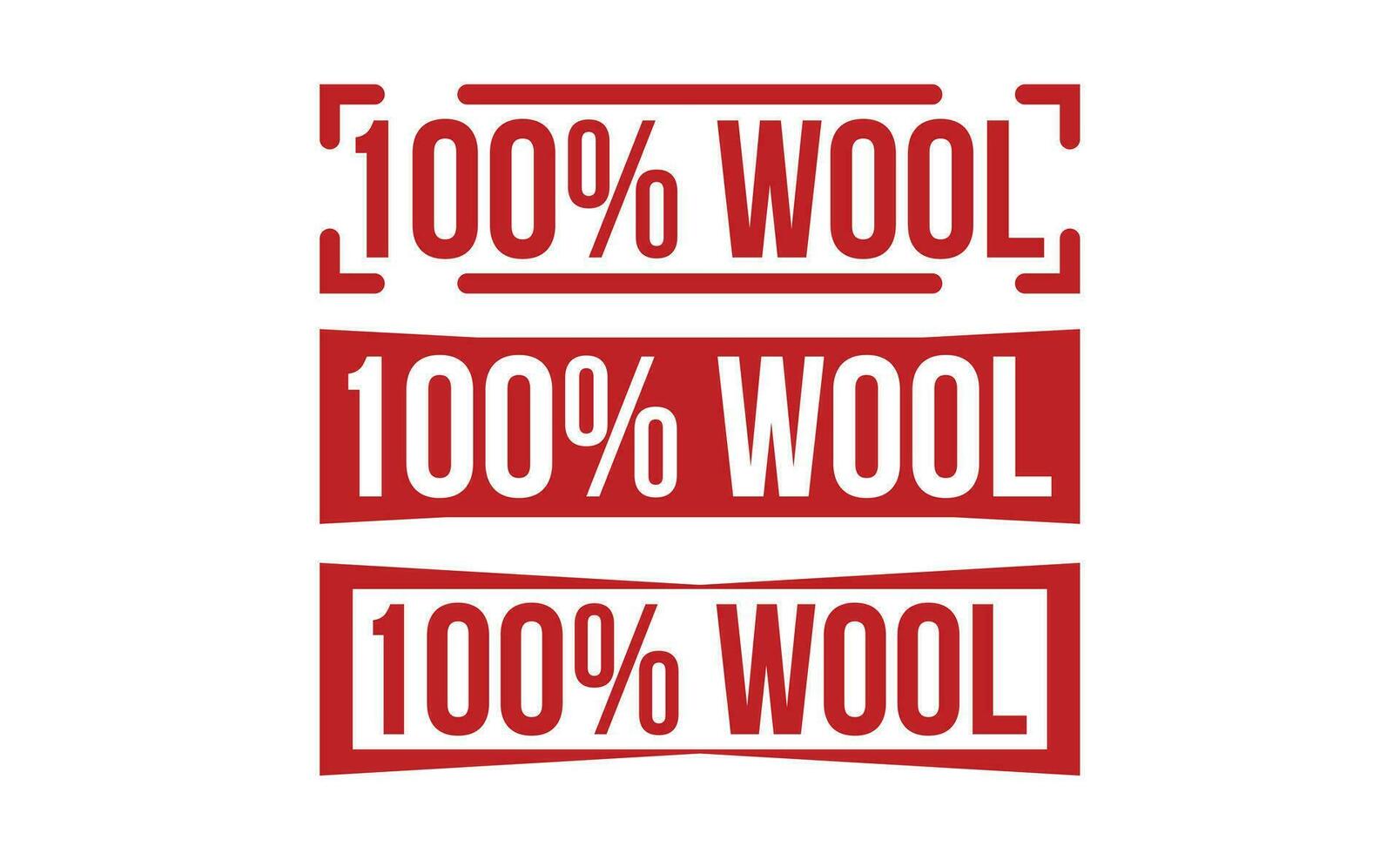 100 Percentage Wool stamp red rubber stamp on white background. vector
