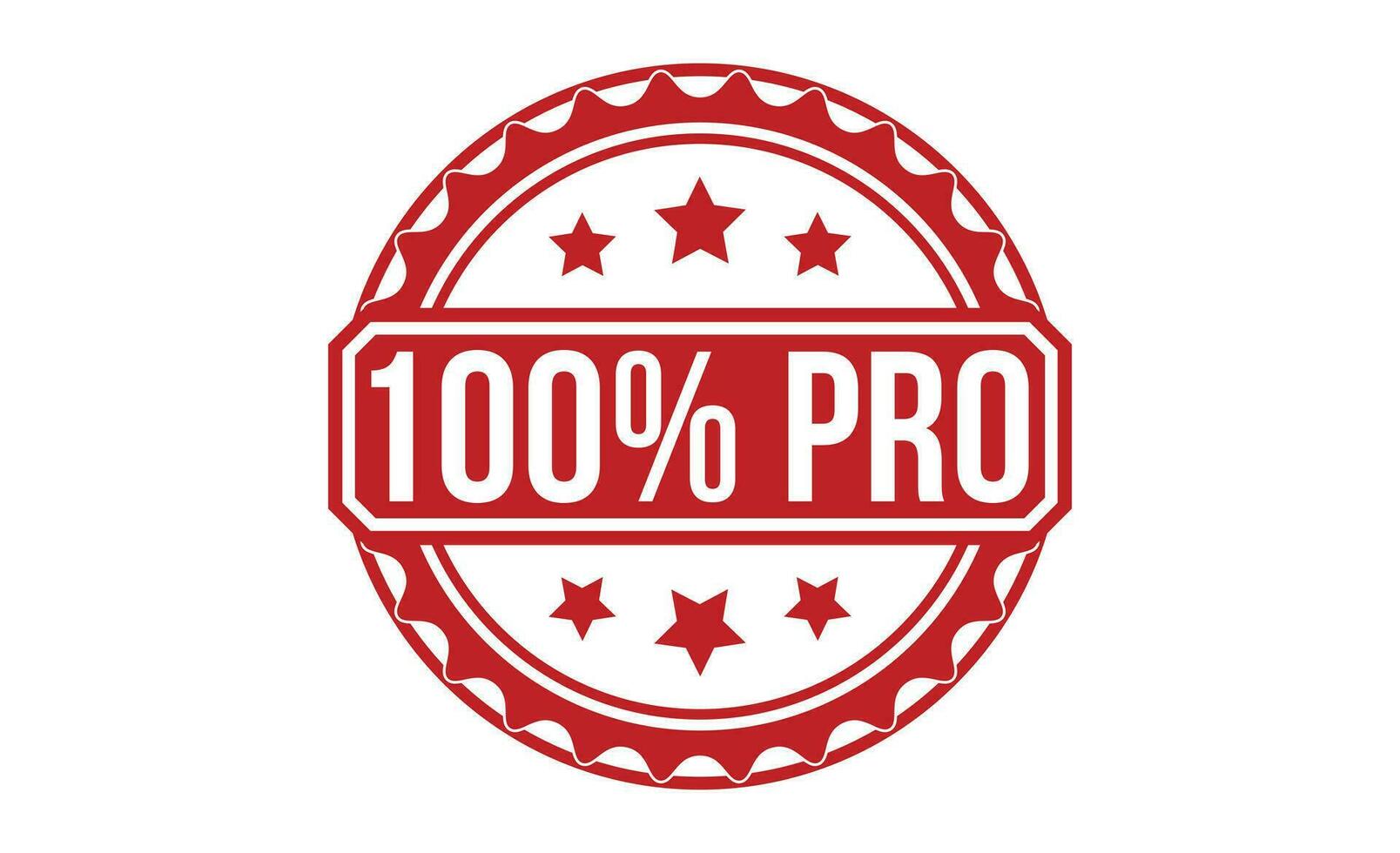 100 Percentage Pro Red Rubber Stamp vector design.