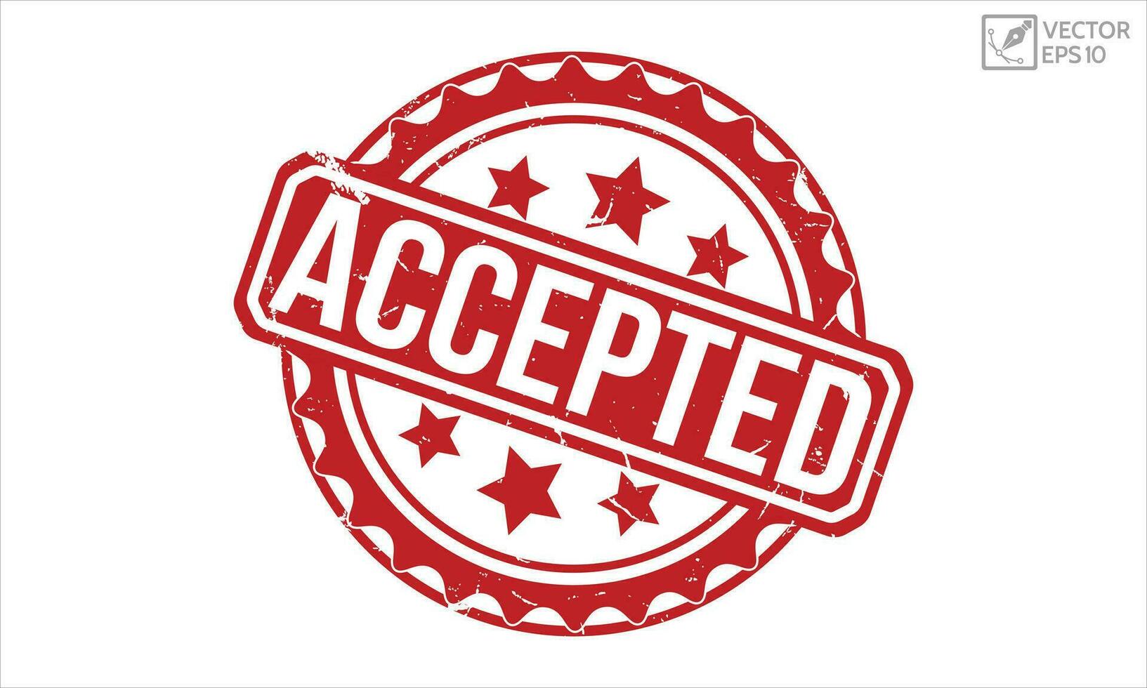 Accepted grunge rubber stamp on white background. Accepted Rubber Stamp. vector