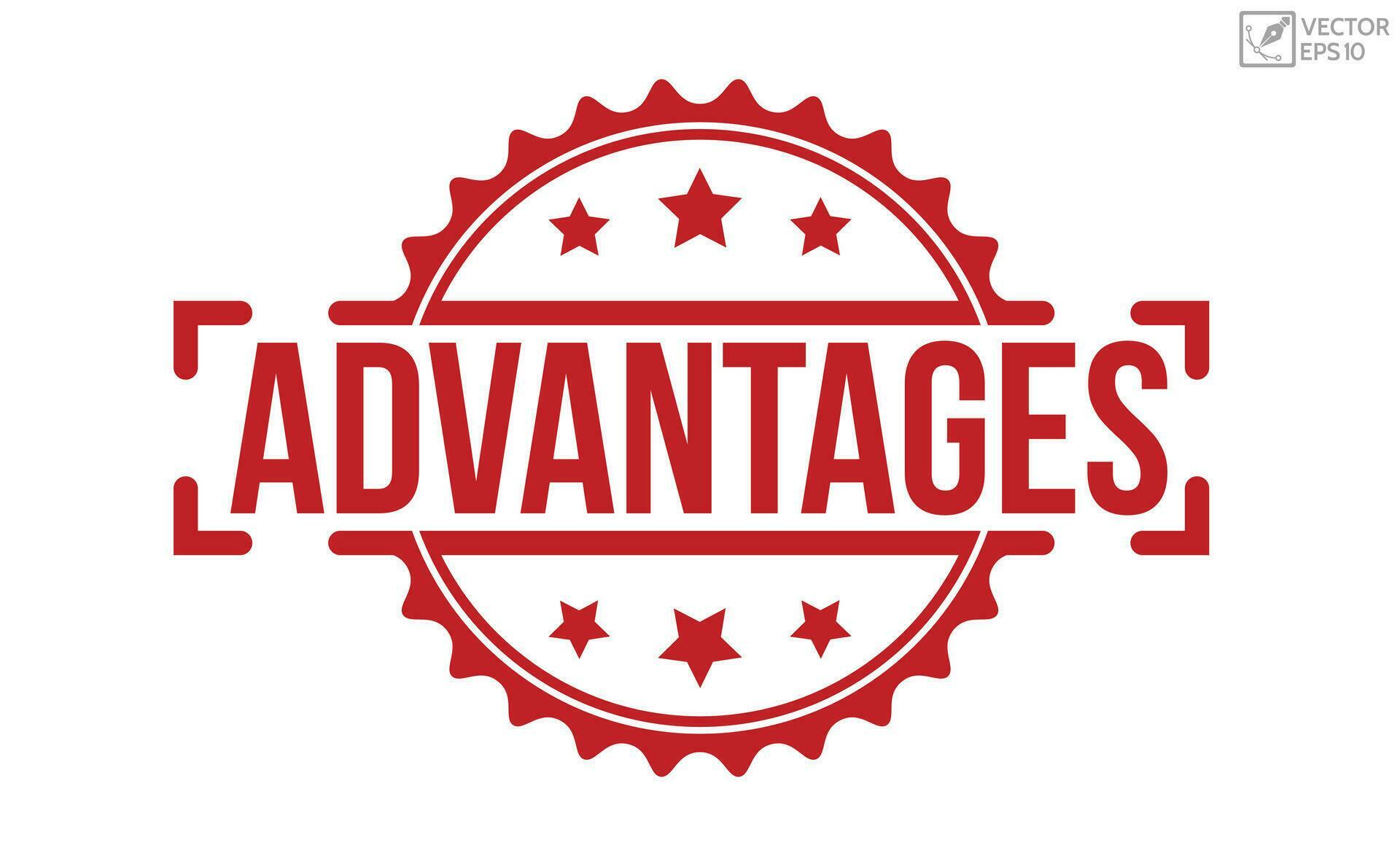 Advantages stamp red rubber stamp on white background. Advantages stamp ...