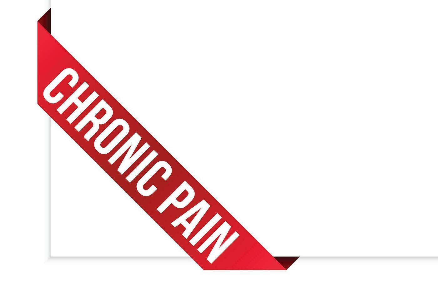 Chronic Pain red vector banner illustration isolated on white background