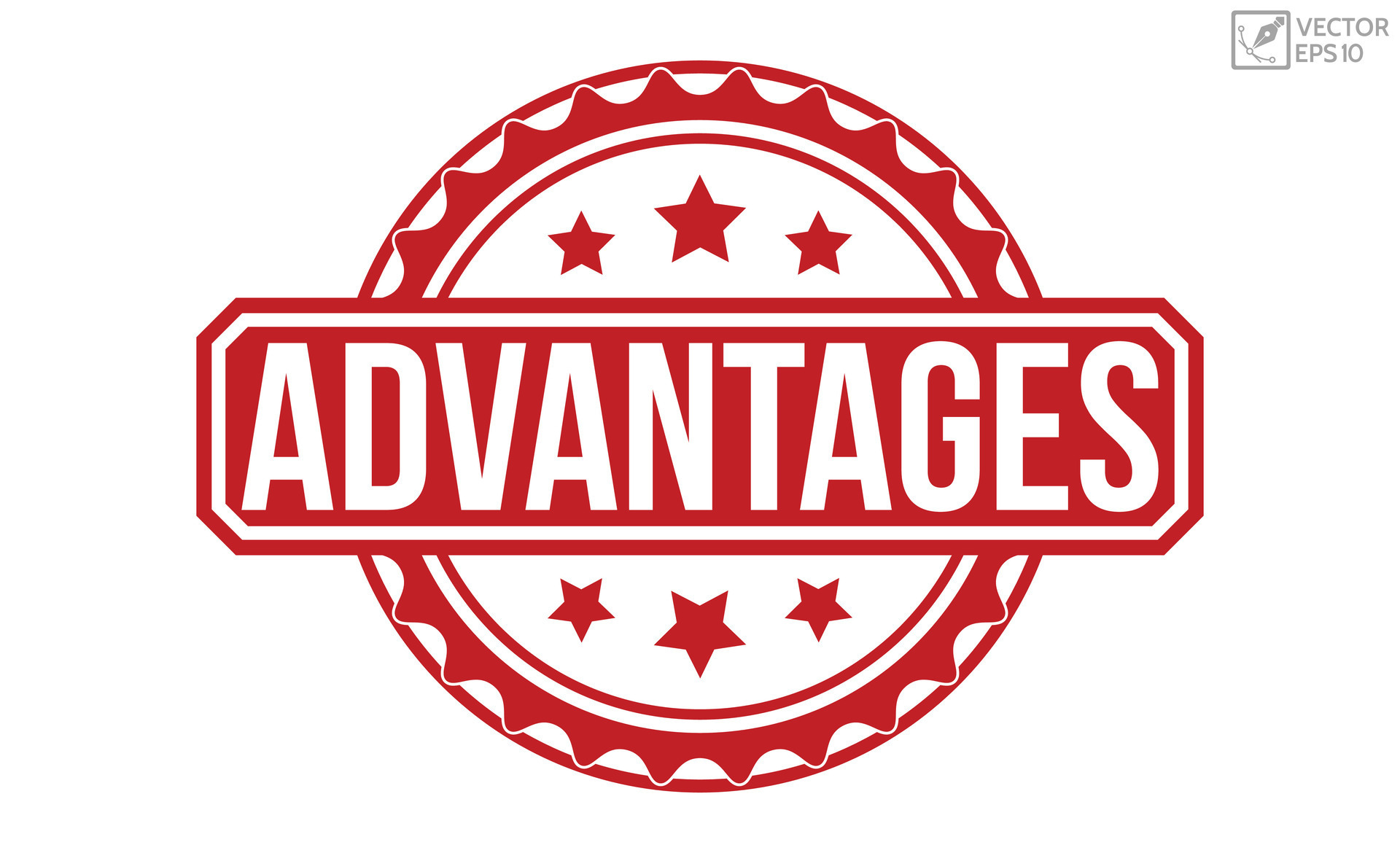 Advantages stamp red rubber stamp on white background. Advantages stamp ...