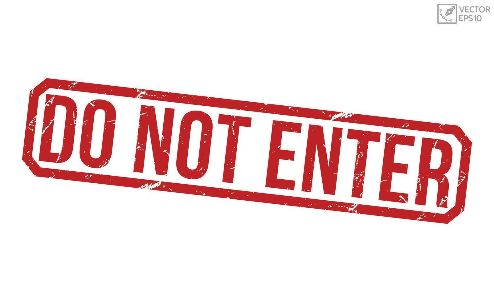 Do Not Enter rubber stamp vector illustration on white background