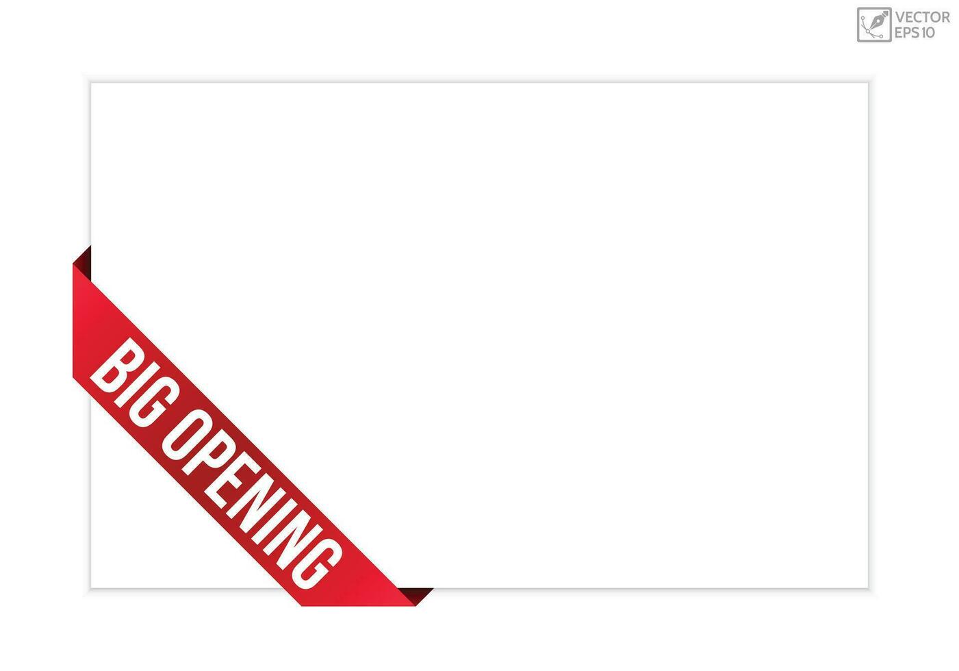 Vector illustration modern big opening banner, Isolated web element.
