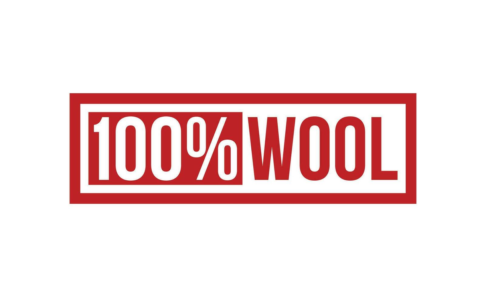 100 Percentage Wool stamp red rubber stamp on white background. vector