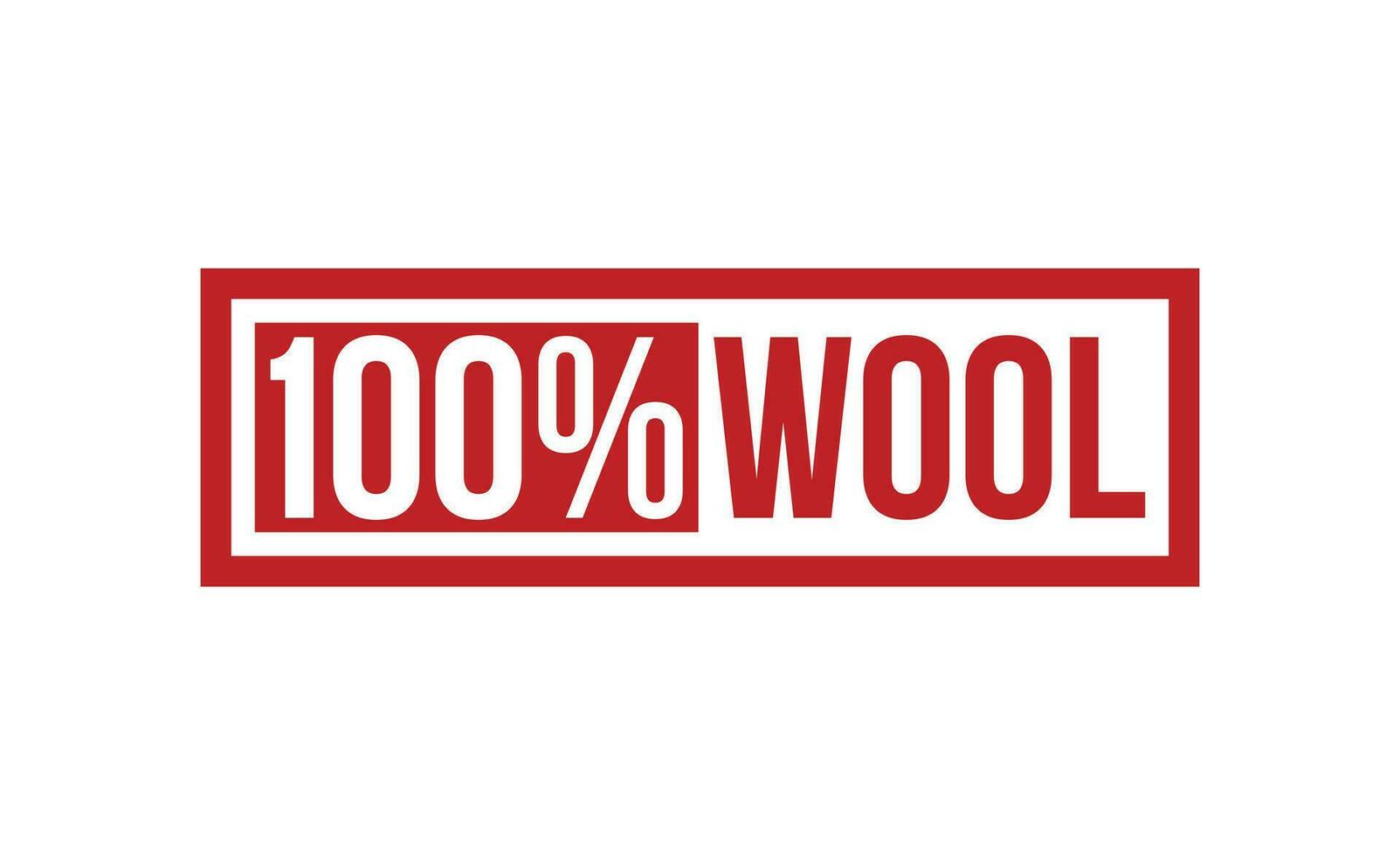 100 Percentage Wool stamp red rubber stamp on white background. vector