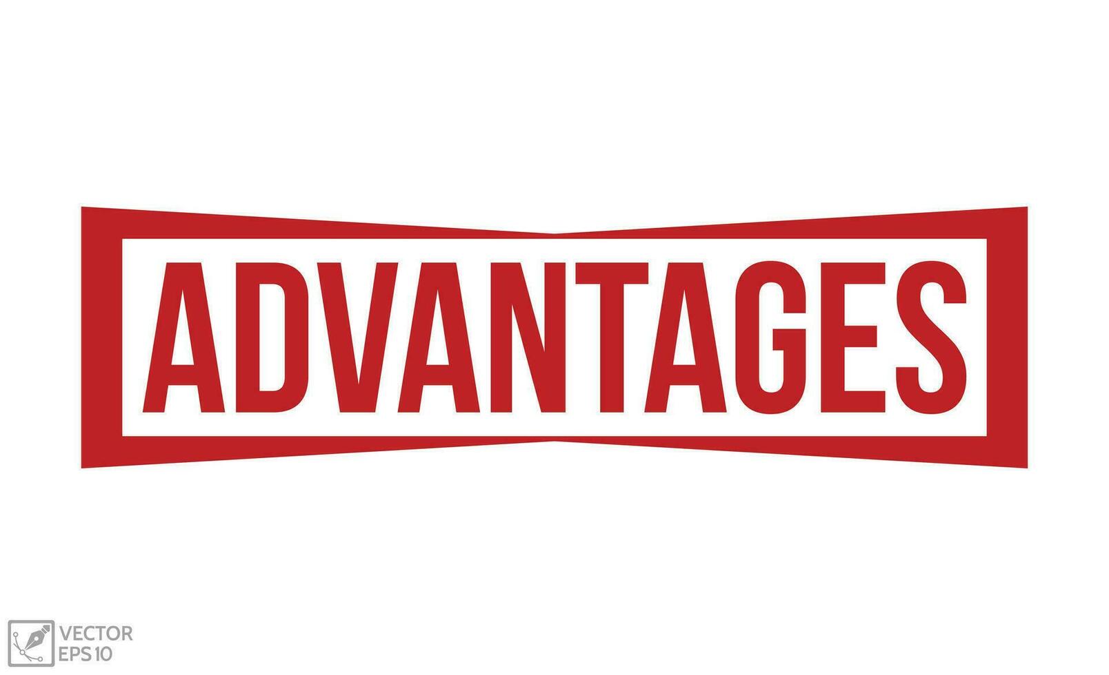 Advantages stamp red rubber stamp on white background. Advantages stamp sign. Advantages stamp. vector