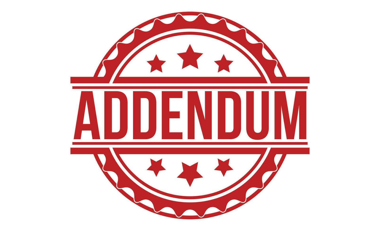 Addendum rubber stamp vector illustration on white background.