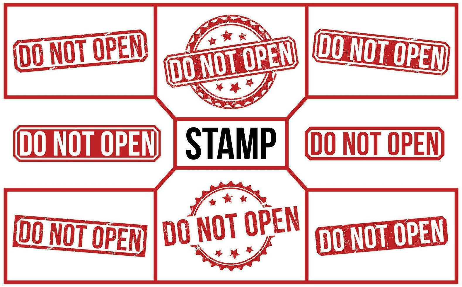 Do Not Open stamp red rubber stamp on white background. Do Not Open stamp sign. Do Not Open stamp. vector