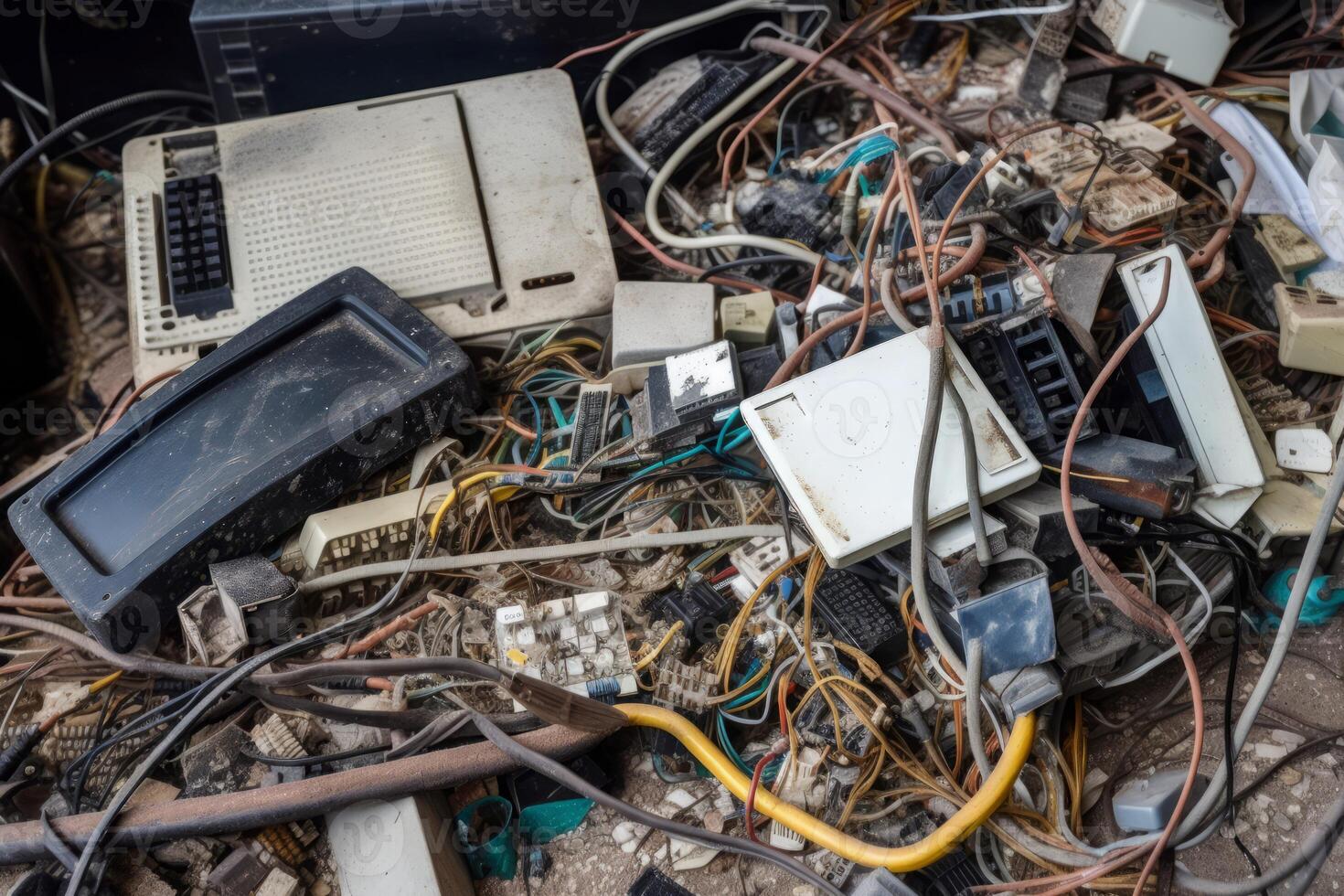 Old electronic trash. Generate Ai 30760733 Stock Photo at Vecteezy