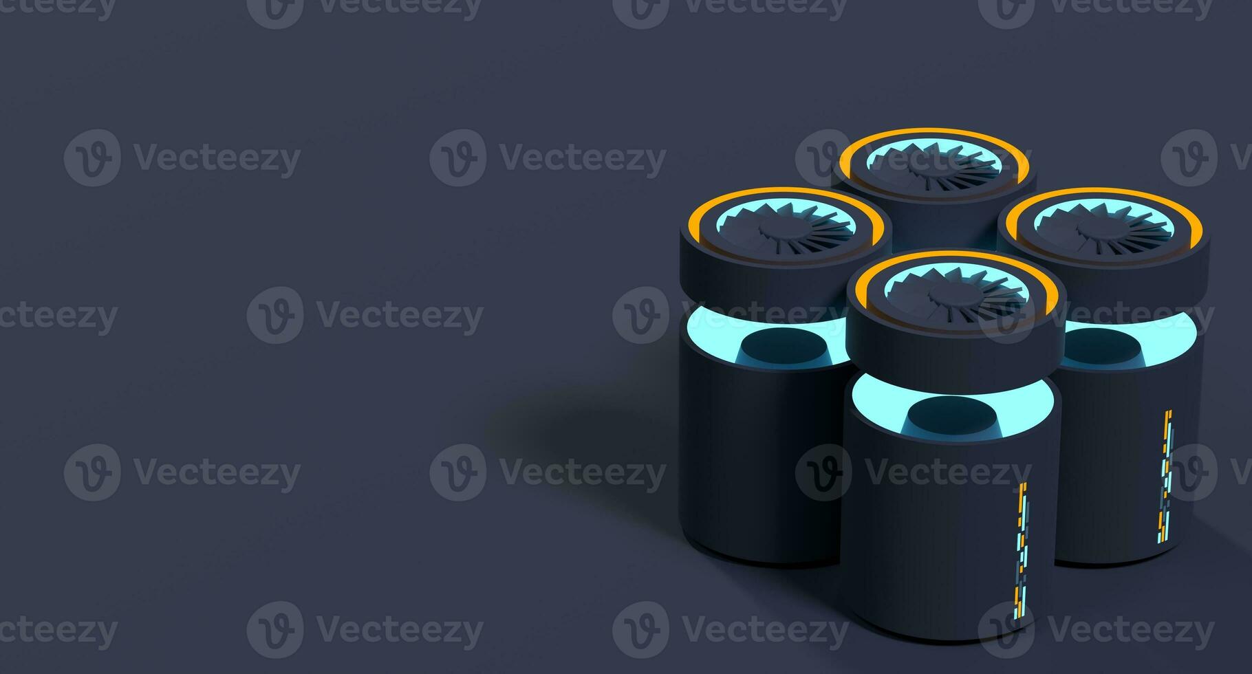 3D cloud database. Cloud computing and File cloud storage. Modern technology. 3D render illustration photo