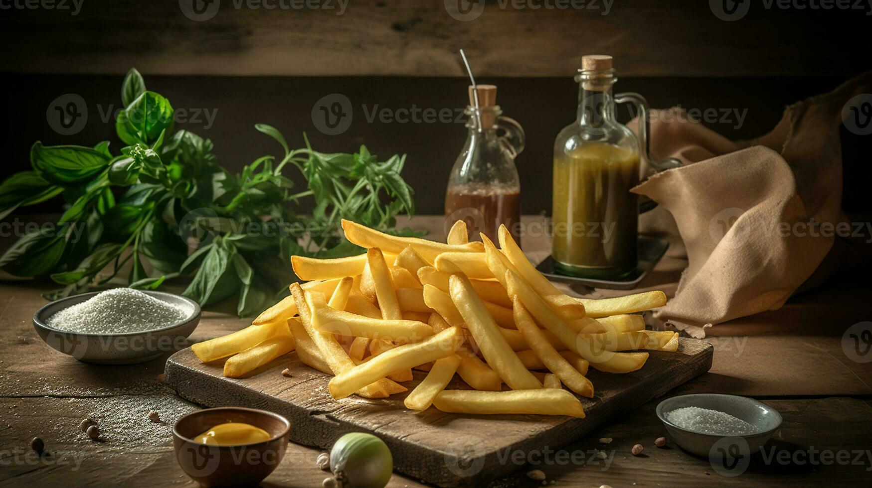 French fries in paper bag isolated on white background with clipping path.  24099921 Stock Photo at Vecteezy