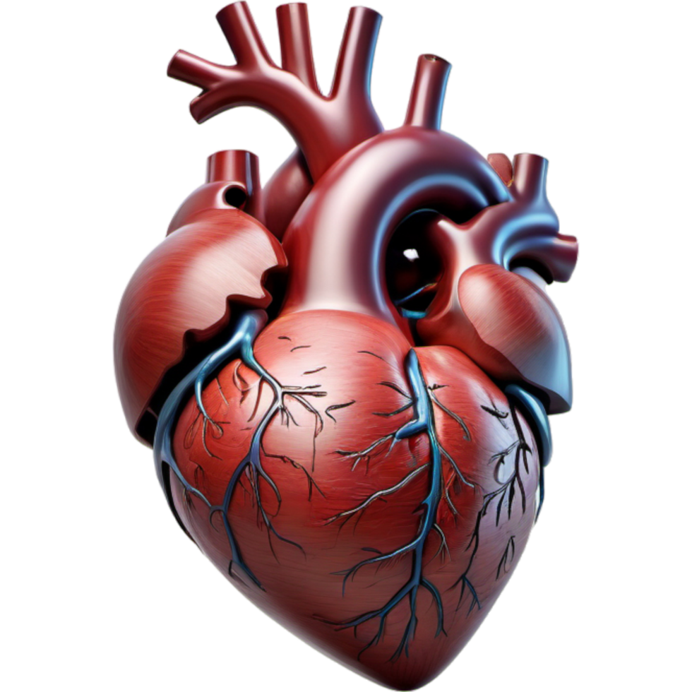 Realistic human heart. AI Generative png