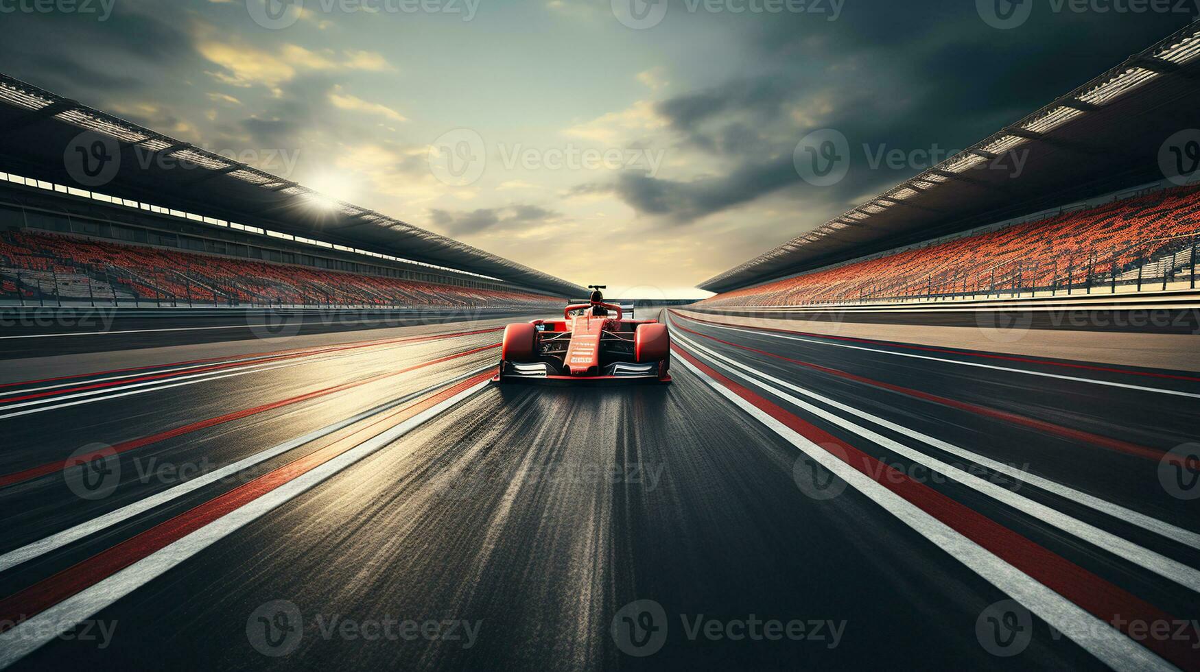 A Symphony of Speed. Capturing the Essence of F1 Track in Motion. Generative AI photo