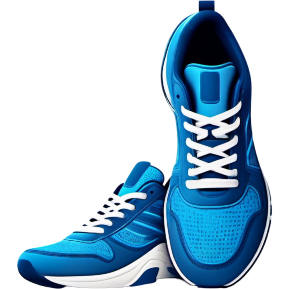 Modern sport sneakers blue color. AI Generative 30761291 PNG