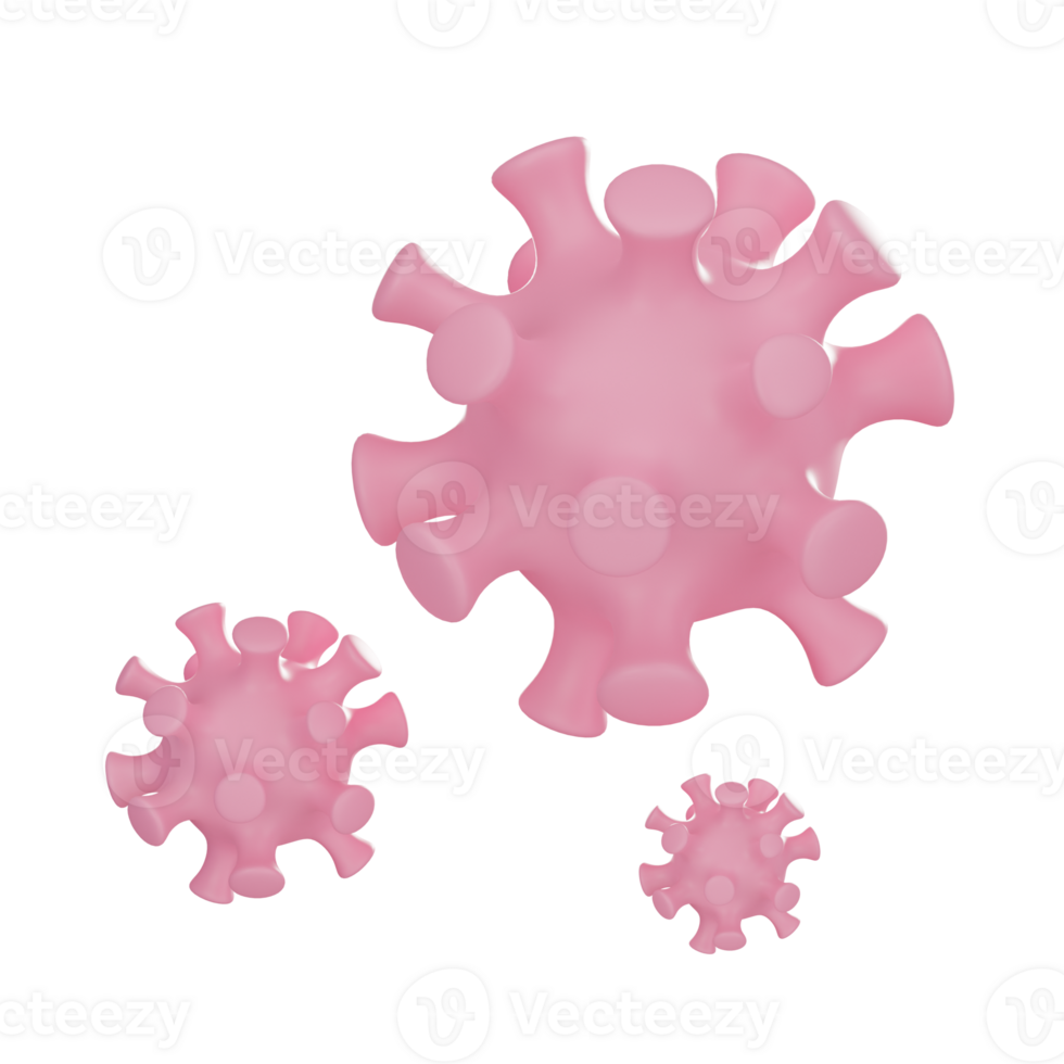 Virus 3D illustration png