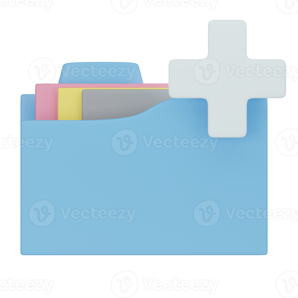 carpeta medicina 3d ilustración png