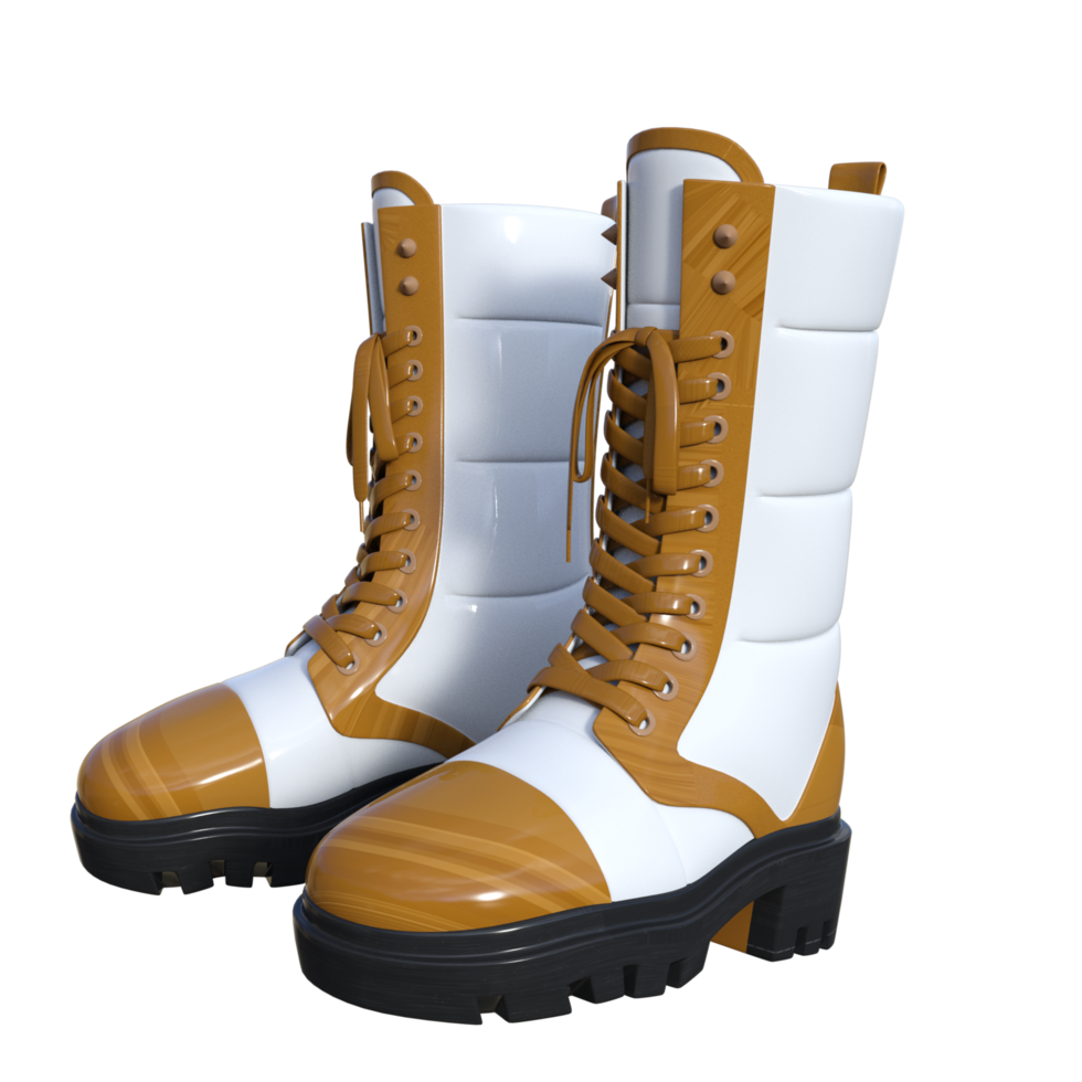 Fashion boots isolated 3d png