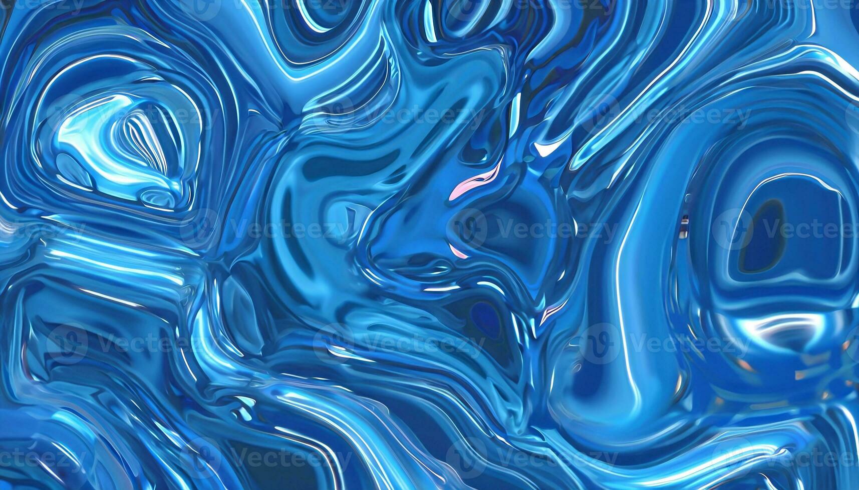 Abstract blue water waves background with liquid fluid texture Generative ai photo