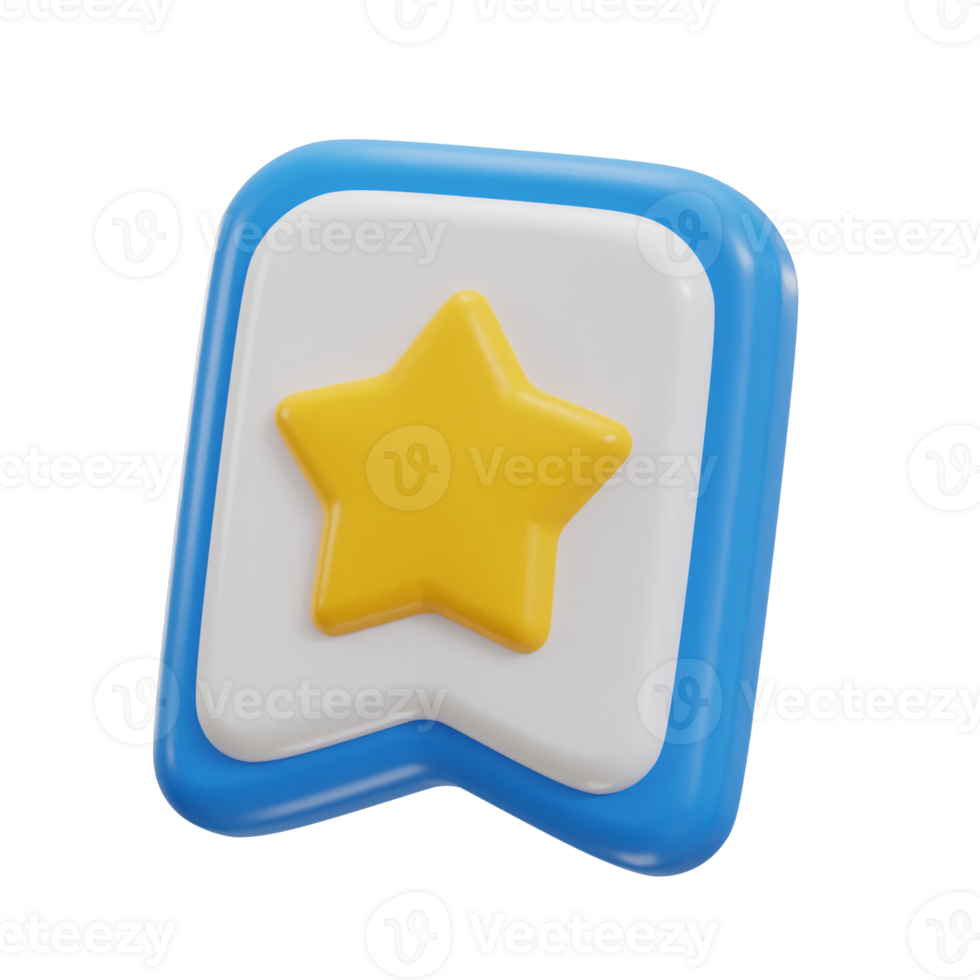 3d award batch with star icon illustration png