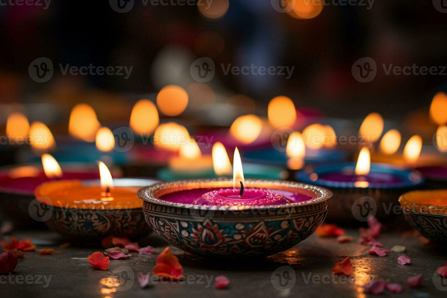 candlelight at diwali festival indian traditional festival 30762640