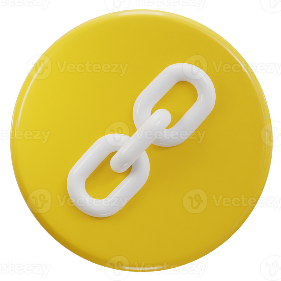 link chain icon 3d render png