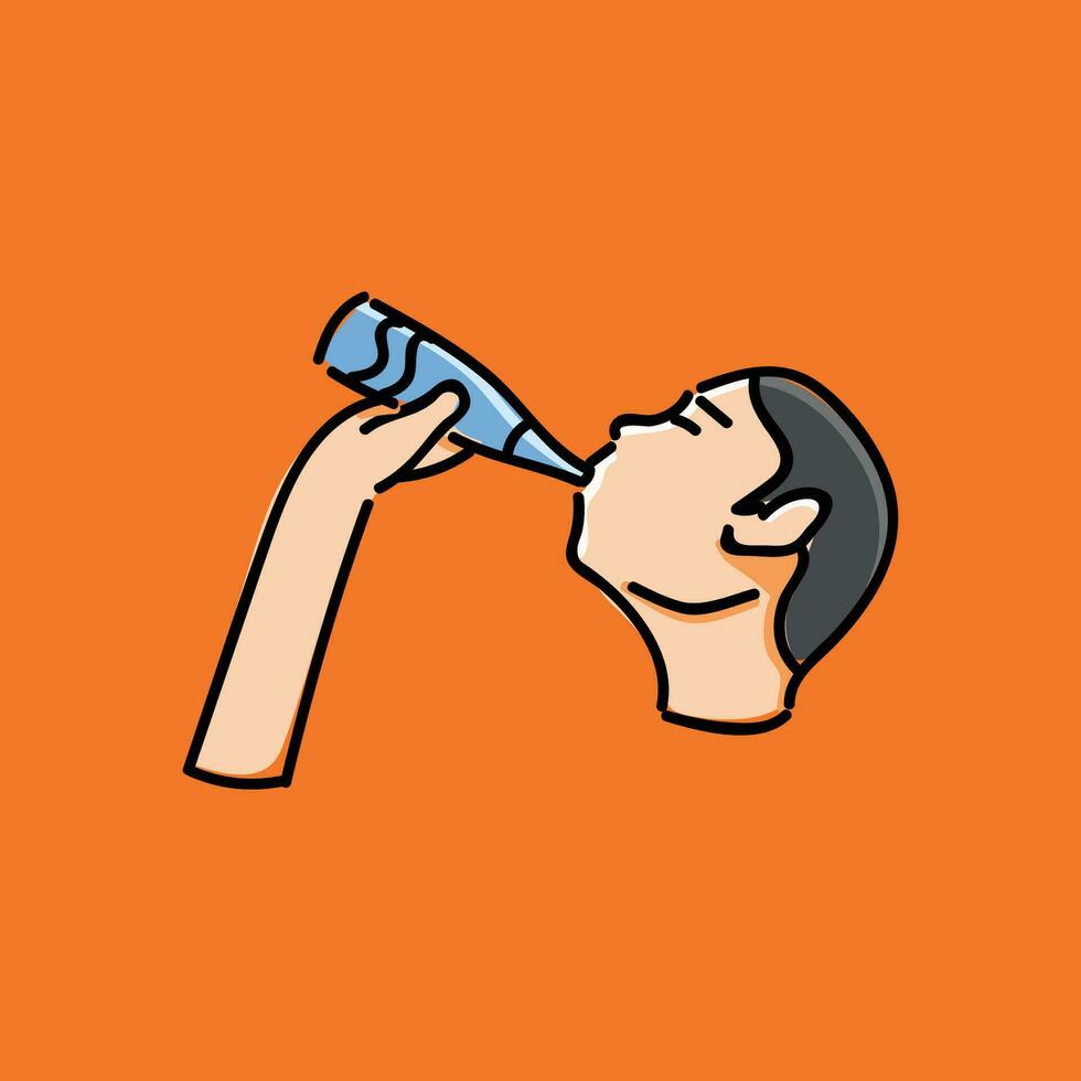 stay hydrated illustration person vector design