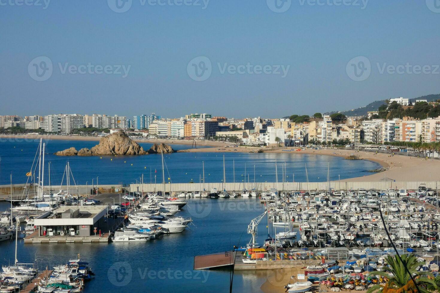 Marina and fishing port in the town of Blanes on the Catalan coast. photo